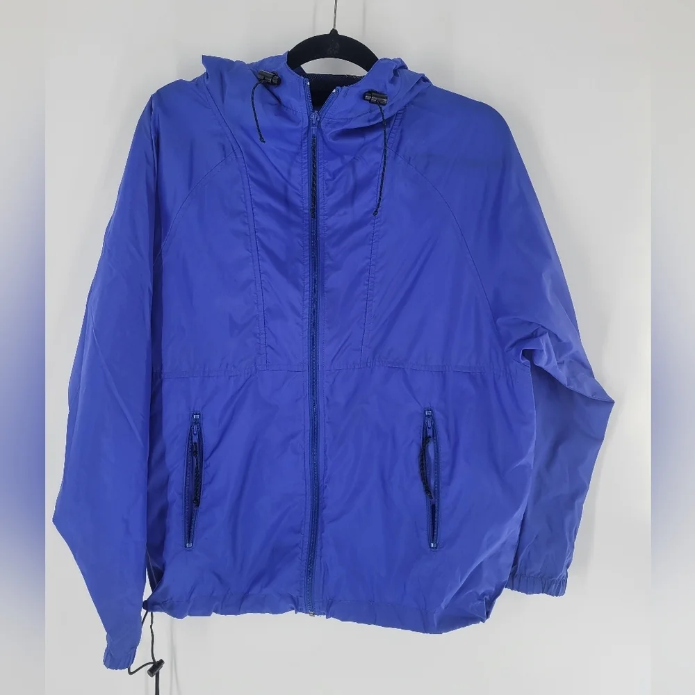REI Nylon Windbreaker Jacket Men Size S Blue‎ Full Zip